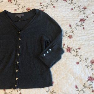 Gray button cardigan